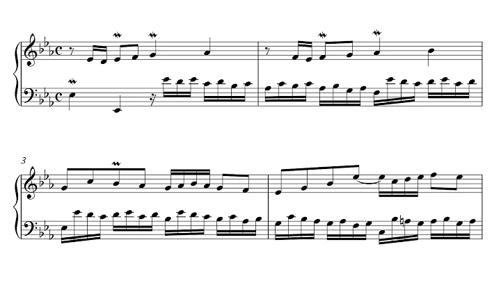 Bach: Invention 5 in E-flat Major, BWV 776 (Urtext Edition)