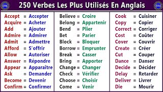 250 VERBES LES PLUS UTILISÉS EN ANGLAIS || 250 MOST USED VERBS IN ENGLISH