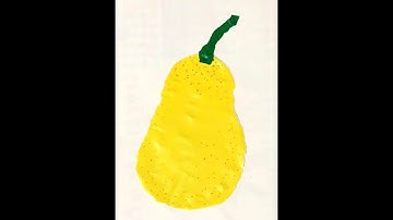 Hướng dẫn xé dán quả lê bằng giấy màu- Trái cây bốn mùa