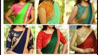 Trendy Designer Boat Neck Designs // Stylish Blouse Front Neck Designs // Fashion Park