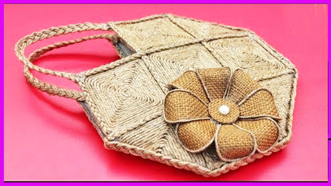 Jute Bag How to Make Handmade Jute Bag Ladies Hand Bag with Jute