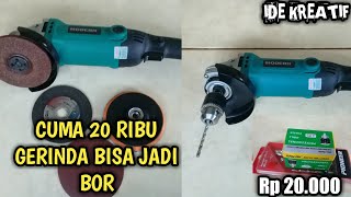 Kepala Bor 10mm Chuck Untuk Drat Gerinda Tangan & Kunci + Mata Bor Sikat Karpet / Lantai  / DLL