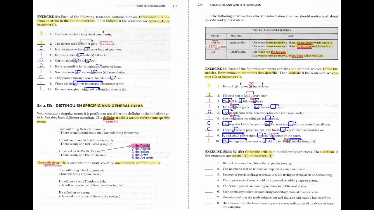 Written Expression Skill 55 [p.213-214]