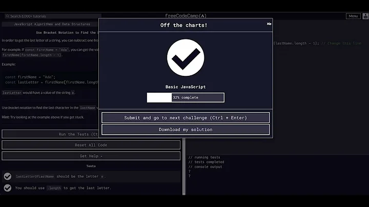 Use Bracket Notation to Find the Last Character in a String - Free Code Camp Help - Basic Javascript