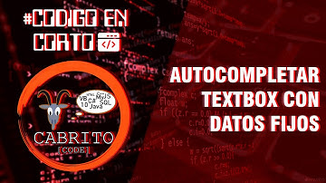 #CodigoEnCorto: Autocompletar TextBox con datos fijos