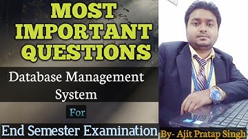 How To Score 60+ in DBMS (Database Management System) in just 1 Day - SEM 5 COMPUTERS