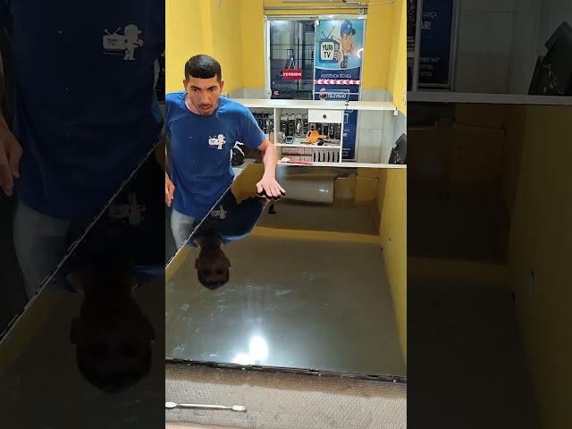 😱 TV Gigante de 75" Chegou Morta... Mas o Final Vai Te Surpreender! #eletronica #tv #viral #tela