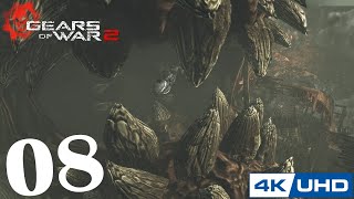 [4K] Gears of War 2 - 100% Playthrough - Part 8 - SWALLOWED WHOLE! (XBOX SERIES X)