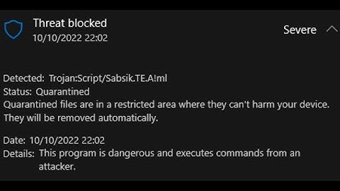 Trojan:Script/Sabsik.TE.A!ml removal guide