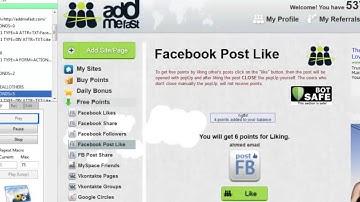 Addmefast Imacros script Free Facebook Post Like