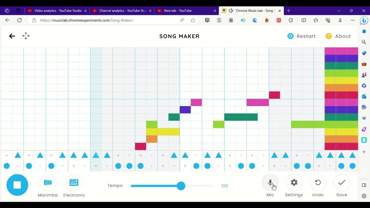 Chrome Music Lab Song Maker and 3 more pages Personal Microsoft Edge