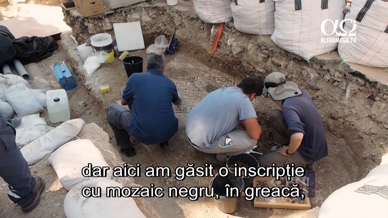 Arheologie - descoperirea unei podele de mozaic bizantină în Ierusalim