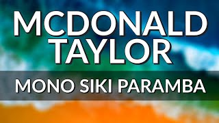 MONO SIKI PARAMBA - McDONALD TAYLOR (PNG Music 2020)