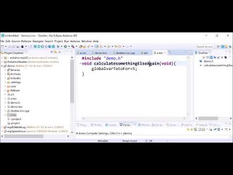 refactoring in Sloeber (standard CDT functionality)