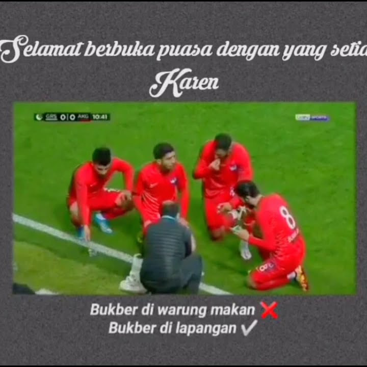 Story WA || Berbuka puasa di tengah pertandingan