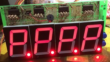 Arduino Yún 配合四顆74HC595控制四顆共陽七段顯示器（試做）