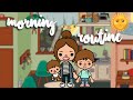 Single mom with two kids Morning Routine | Toca life world