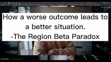 How a worse situation leads to better results: The Region Beta Paradox