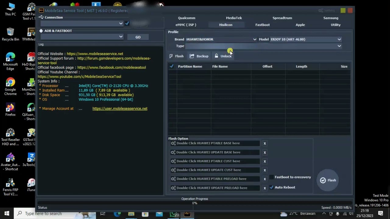 bagus dibuat flash Qualcomm  vivo v7 Plus MobileSea Tool V6.9.0 Service MST Registered