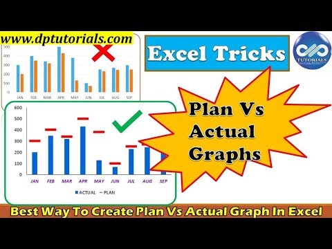 Excel Tricks : Best Way To Create Plan Vs Actual Graph In Excel || Excel Tips || dptutorials