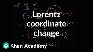 Lorentz transformation for change in coordinates | Physics | Khan Academy