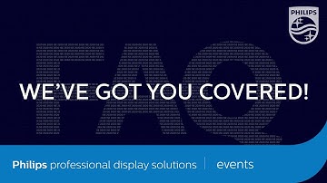 Philips Professional Display Solutions - ISE 2020 FAQ video