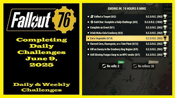 Completing Daily Challenges For June 9, 2025 - Fallout 76 Daily Challenges Guide
