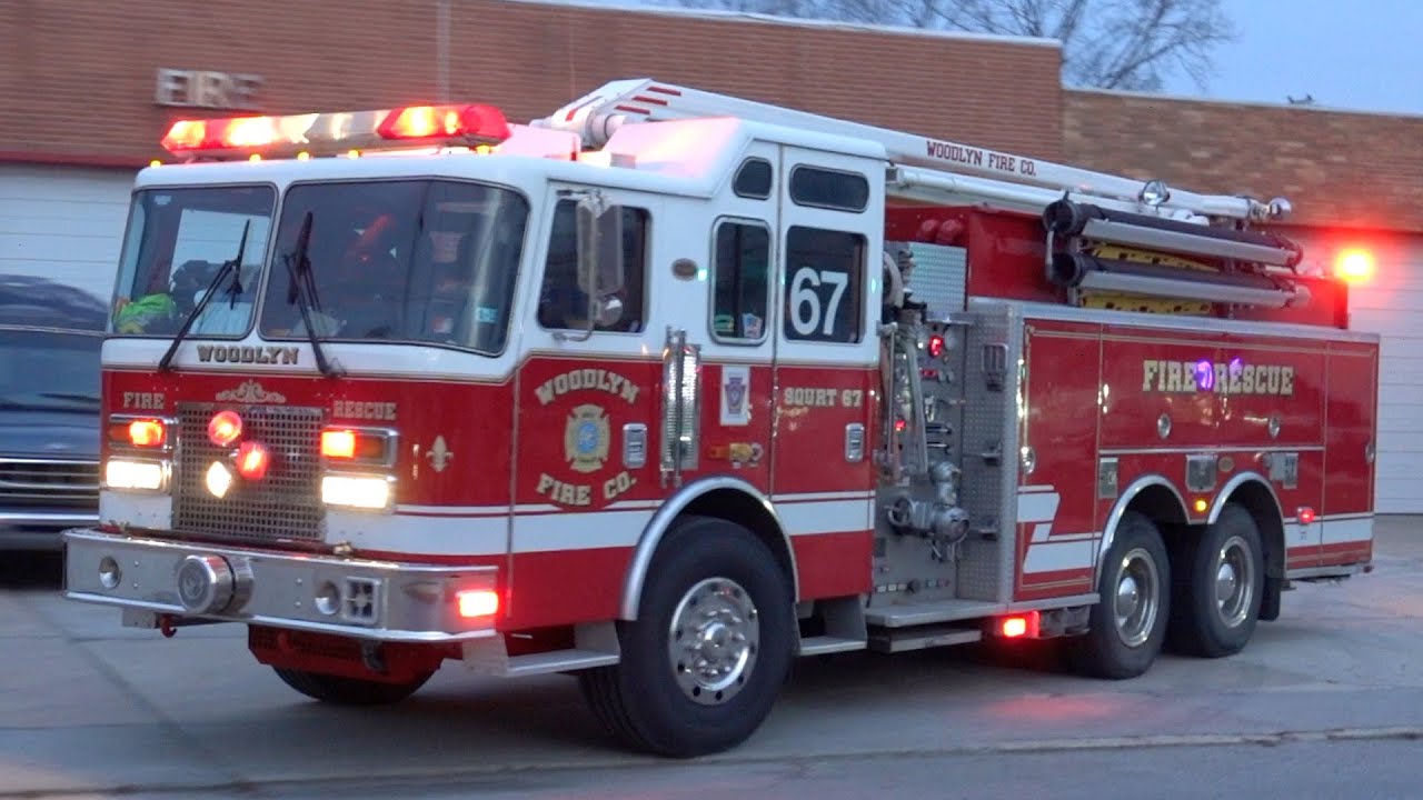 Woodlyn Fire Company Squrt 67 Responding - YouTube