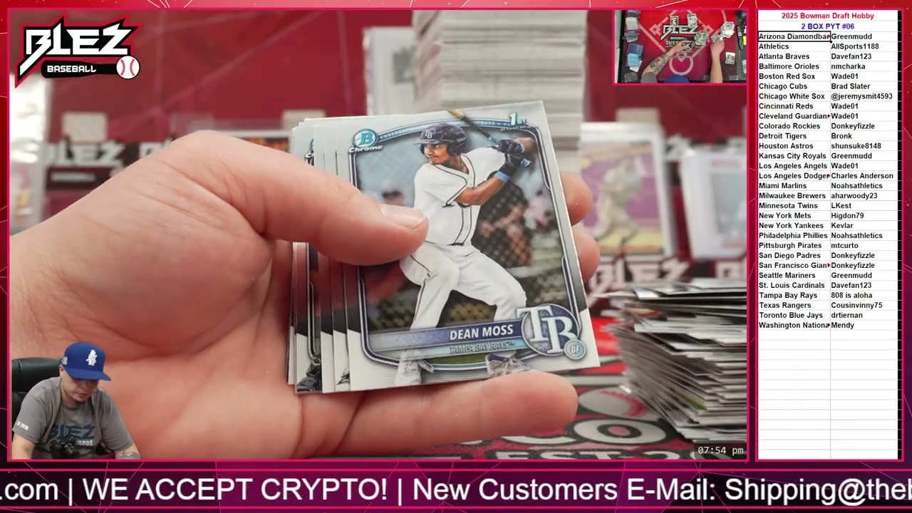 2025 Bowman Draft Hobby 2 BOX BREAK Pick Your Team #06