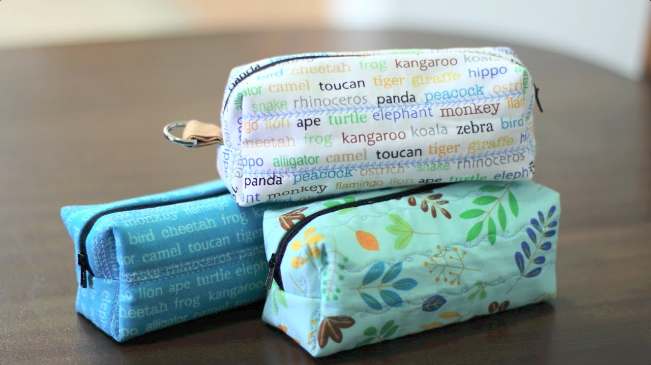 Zipper Box Pouch From Layer Cake Fabric - YouTube