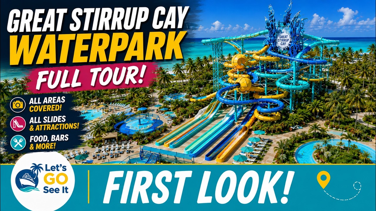 FIRST LOOK: Great Tides Waterpark at Great Stirrup Cay!  Norwegian NCL New Waterpark