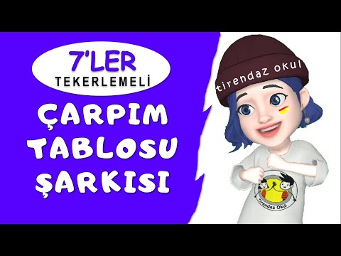 ÇARPIM TABLOSU 7'LER ŞARKISI | KOLAY EZBERLEME | TEKERLEME | ANİMASYON