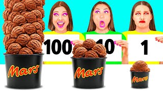 100 Layers of Food Challenge | Funny Cooking Battle by HAHANOM Challenge