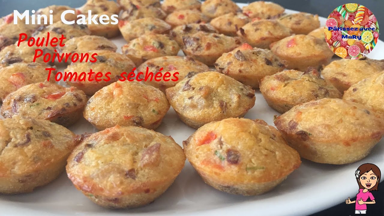 ♡ MINI CAKES POULET TOMATES SECHEES ET POIVRONS ♡ Pâtissez avec MaRy ♡