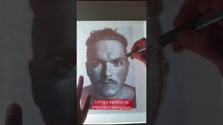 Famous Hacks for drawing realistic eyes: Using a lightbox to practice! #arthacks #learntodraw #lightbox Profile