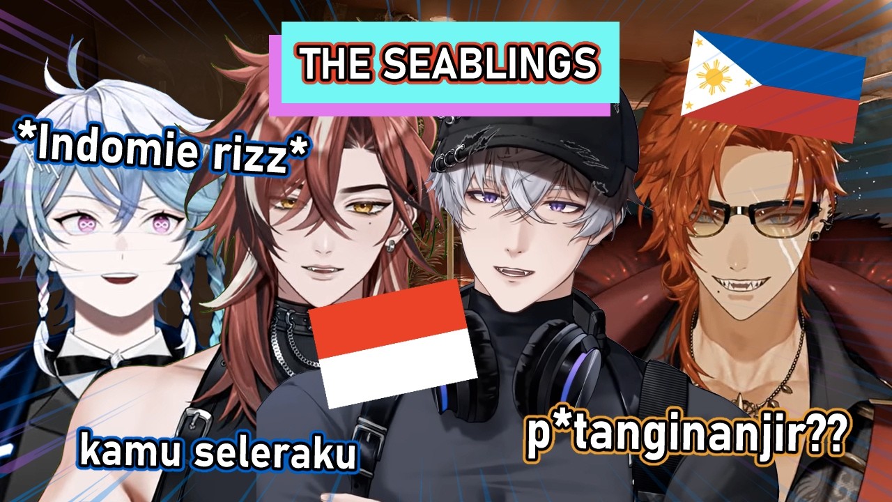 Ryzar and Octavio learn a lot of Indonesian from Harris and Arion