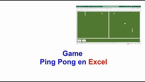 Ping-Pong Game en Excel - Presentación