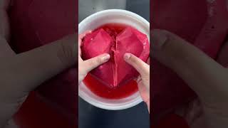 Dusty Red Heart Gym Chalk Water Crush #asmr #oddlysatisfying #asmrcommunity #shorts #asmrgymchalk screenshot 1