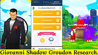 It's a Rocket World  Giovanni Shadow Groudon Special Research Pokemon Go | Super Rocket Radar