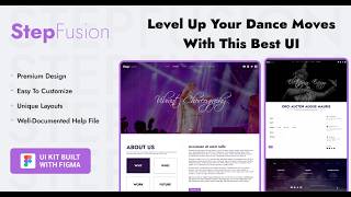 Step Fusion UI Kit - Design Modern Dance Studio & Online Class Websites with Creative Style 💃🕺✨
