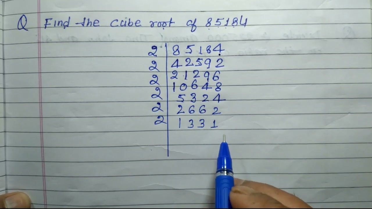 Find The Cube Root Of 85184 YouTube Find The Cube Root Of 85184 YouTube