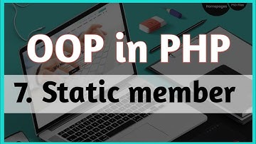 PHP OOP-7 static members  in Hindi #OOP #PHP #COMPUTERTIPSANDPROGRAMMING