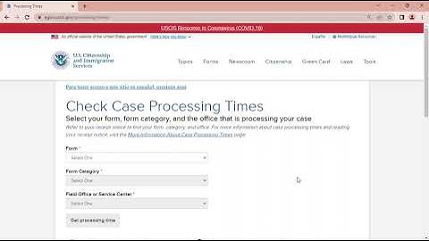 How to Check Cases Processing Times  and Case Status examples I130 and I129F