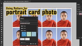How do I edit a photo to Card size using pattern | Adobe photoshop tip screenshot 5