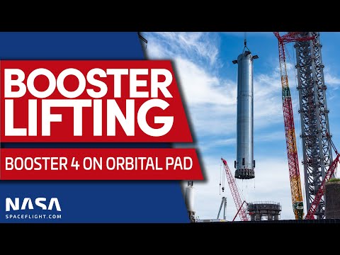 LIVE: Starship Booster 4 Lift - Starbase Preps for Elon's Update