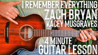 I Remember Everything Zach Bryan Guitar Tutorial // I Remember Everything Guitar Lesson #1001