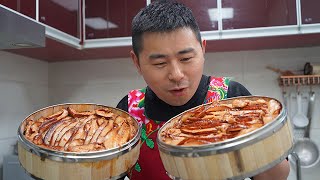 【超小厨】5斤五花肉，蒸2笼“咸菜扣肉”，大片猪肉就大蒜，吃完皮肤水嫩嫩！