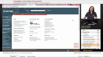 "Copyright in the Online Environment" | Adobe Dreamweaver CC with Educator.com