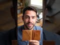 Low profile handmade bi-fold leather wallet