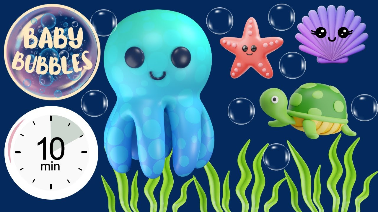 Baby Sensory Fun! 3D OCEAN FUN. High Contrast Video for Babies 